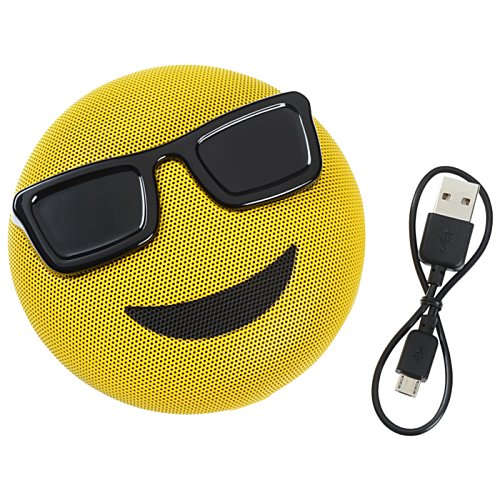 Additional Image 2 - a yellow smiley face with sunglasses and a cord
