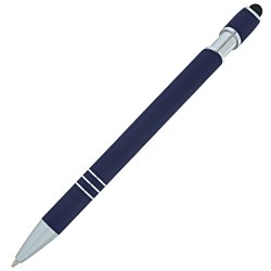 a pen with a blue cap