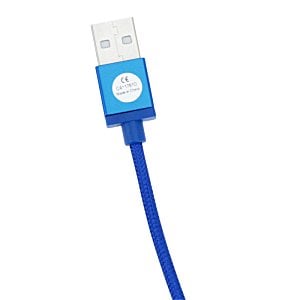 Additional Image 4 - a blue usb cable with a white circle on it