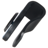 a black clip on a white background