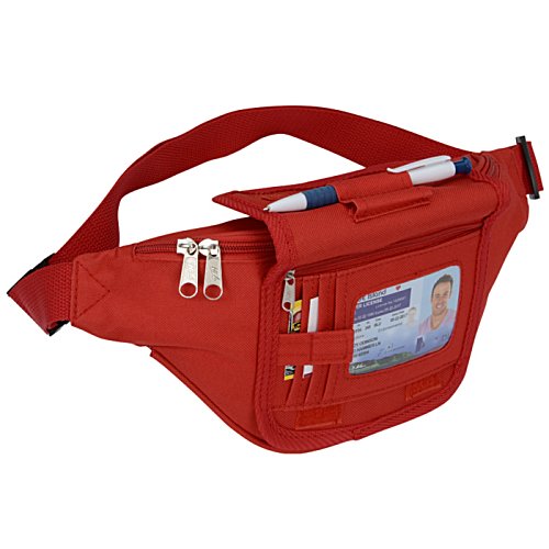 Additional Image 3 - a red waist bag with a white background