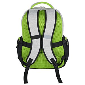 Additional Image 3 - a green backpack with black straps
