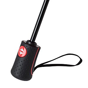 Additional Image 3 - a black umbrella with a long black handle