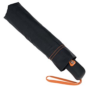 Additional Image 2 - a black umbrella with orange cord