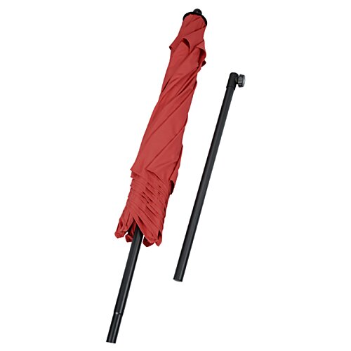 Additional Image 1 - a red umbrella with black handles