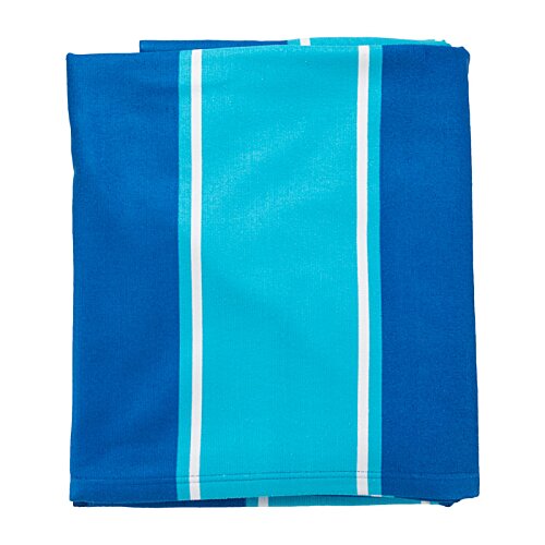Additional Image 1 - a blue and white striped towel