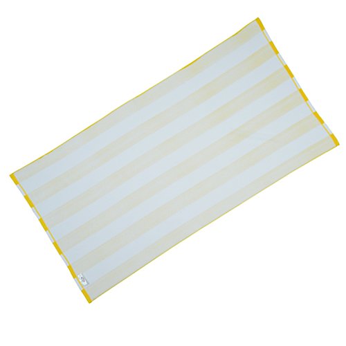Additional Image 1 - a white and yellow striped towel