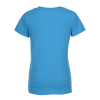 a blue t-shirt on a white background