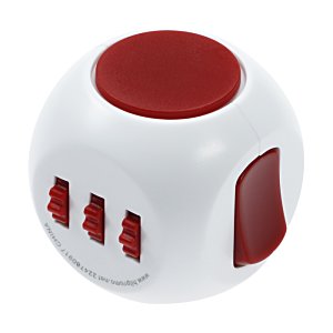 Additional Image 2 - a white and red ball with three holes