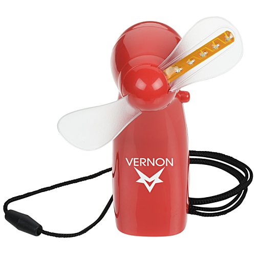Additional Image 1 - a red toy with a white and yellow fan