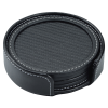 a black round object with a black strap