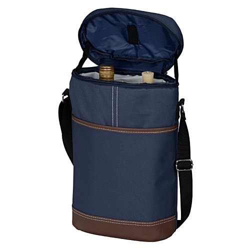 Additional Image 1 - a blue bag with a brown handle