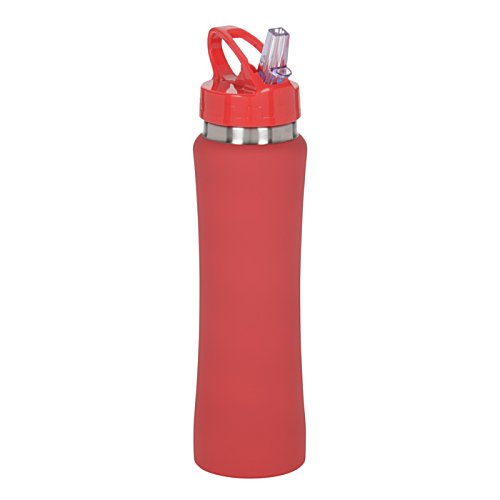 Additional Image 1 - a red water bottle with a red cap