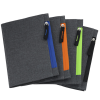 View Image 2 of 5 of Gray Line Zippered Notebook