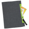 View Image 5 of 5 of Gray Line Zippered Notebook