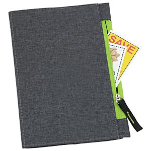 Additional Image 4 - a grey file folder with green and yellow papers