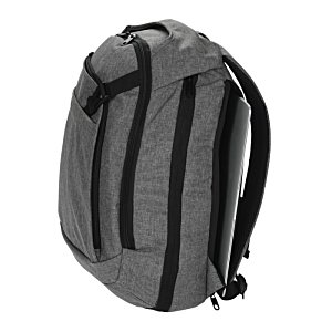 Additional Image 3 - a grey backpack with black stripes