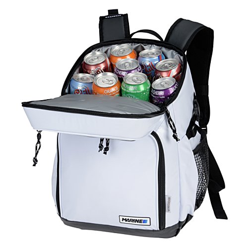 Additional Image 1 - a white backpack with a black strap and a black handle