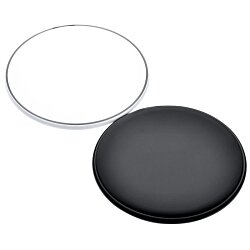 a black and white circle