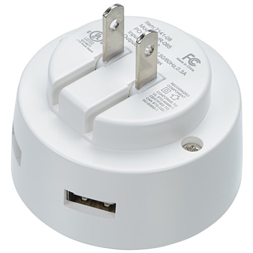 Additional Image 2 - a white round device with two plugs