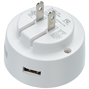 Additional Image 2 - a white round device with two plugs