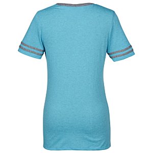 Additional Image 1 - a blue shirt with a grey stripe