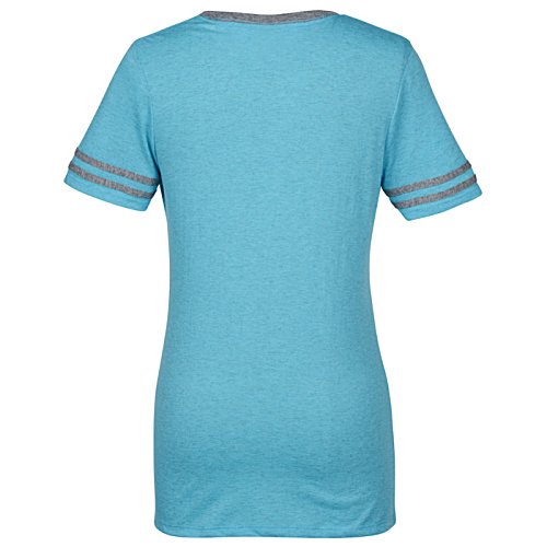 Additional Image 1 - a blue shirt with a grey stripe