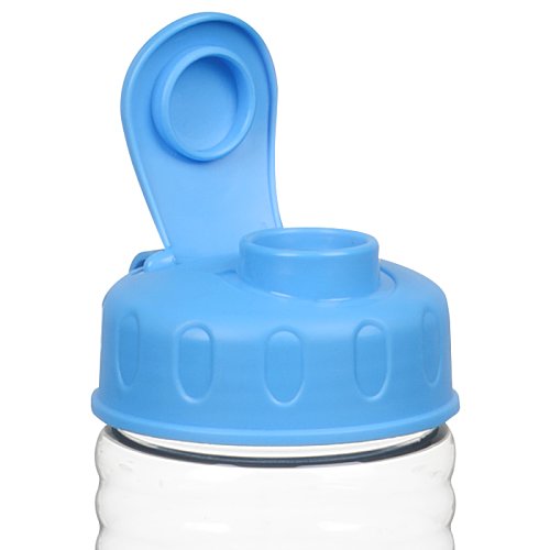 Additional Image 2 - a blue plastic bottle with a blue cap