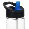View Image 2 of 3 of Clear Impact Halcyon Water Bottle with Two-Tone Flip Straw - 24 oz.