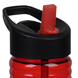 Additional Image 2 - a red water bottle with a black lid
