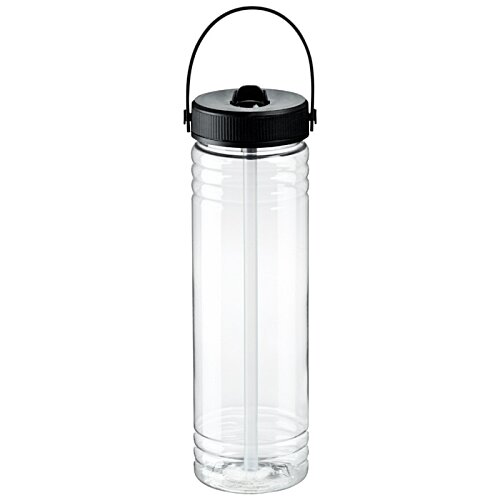 Additional Image 1 - a clear plastic bottle with a black lid
