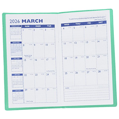 Additional Image 1 - a calendar with blue border