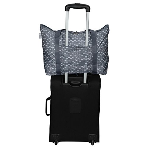 Additional Image 1 - a black suitcase with a grey pillow on top