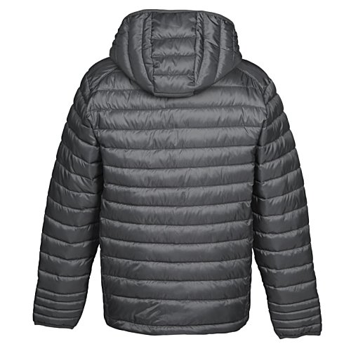 Additional Image 1 - a grey puffer jacket with a hood
