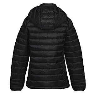 Additional Image 1 - a black puffer jacket with a hood