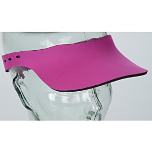 Additional Image 2 - a pink visor on a clear plastic mannequin