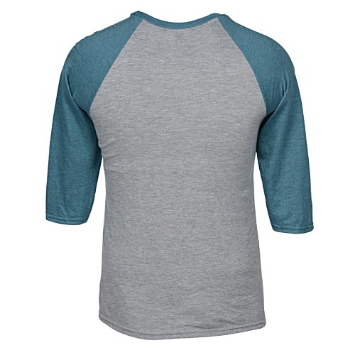 Additional Image 2 - a grey and blue raglan shirt