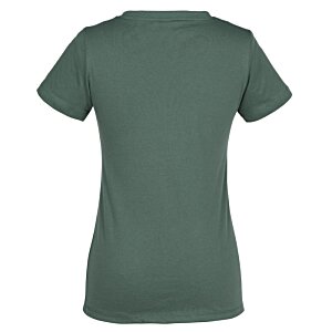 Additional Image 1 - a back view of a green shirt
