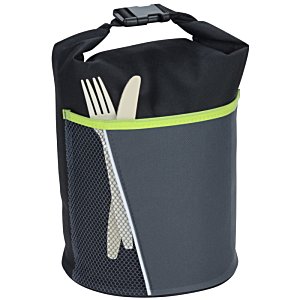 Additional Image 1 - a black and green bag with a handle