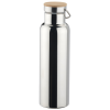 View Image 3 of 3 of Accord Vacuum Stainless Bottle with Wood Lid - 21 oz. - Metallic Shine