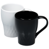 a black and white mugs