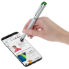 View Image 2 of 4 of Cali Soft Touch Stylus Gel Pen - Silver