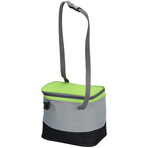 Additional Image 3 - a grey and black bag with a green lid
