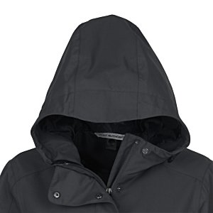 Additional Image 4 - a black hooded jacket with a white background