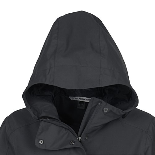 Additional Image 4 - a black hooded jacket with a white background