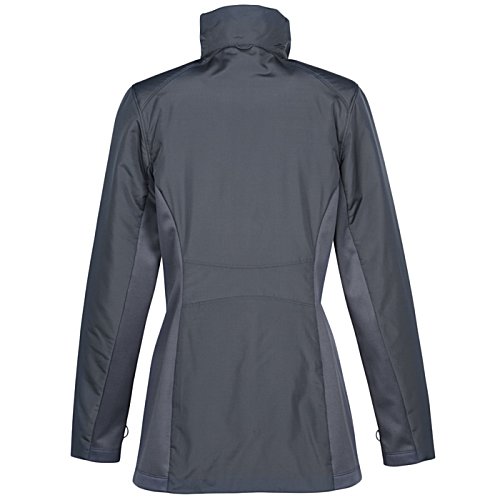 Additional Image 1 - a back view of a grey jacket