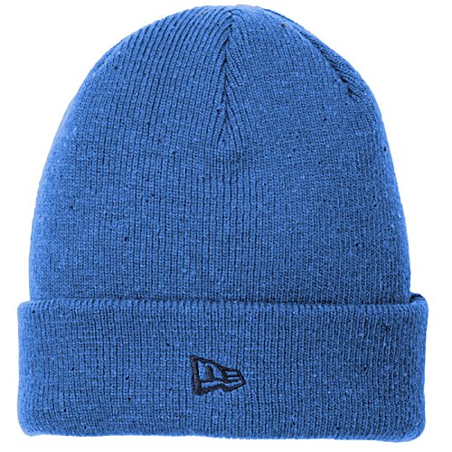 Additional Image 2 - a blue knit hat with a logo