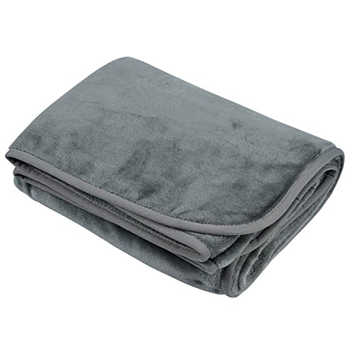 Additional Image 2 - a grey blanket on a white background