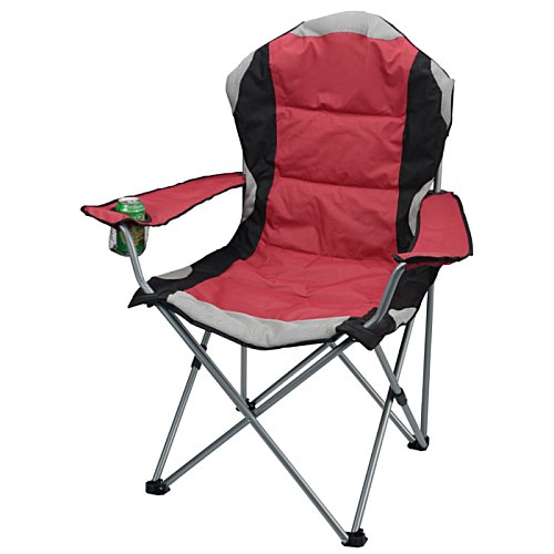 Additional Image 1 - a red and black folding chair