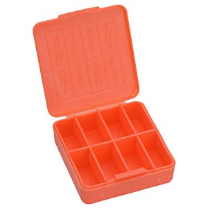 Additional Image 3 - an orange plastic container with compartments